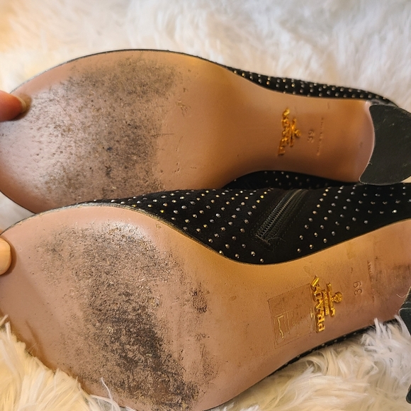Prada Studded Suede Booties - Picture 3 of 8